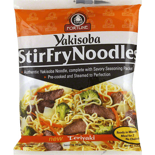 slide 2 of 2, Fortune Yakisoba Teriyaki Stir Fry Noodles, 7.7 oz