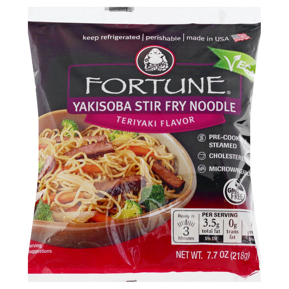 slide 11 of 12, Fortune Teriyaki Flavor Yakisoba Stir Fry Noodle 7.7 oz, 7.7 oz