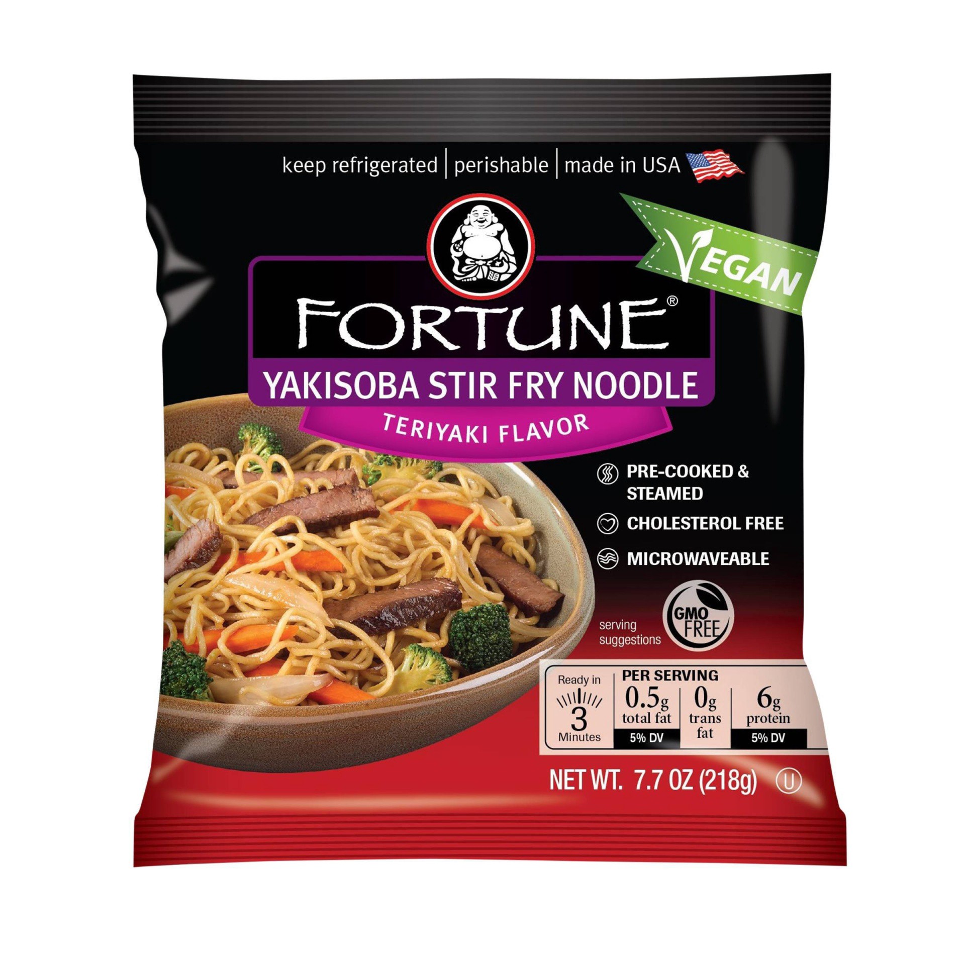 slide 1 of 12, Fortune Teriyaki Flavor Yakisoba Stir Fry Noodle 7.7 oz, 7.7 oz