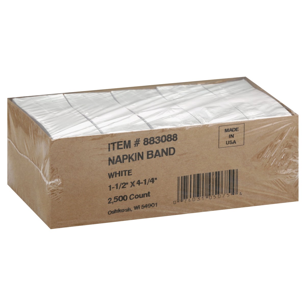 slide 11 of 11, R3 Papercraft White Napkin Band 2500 ea, 2500 ct