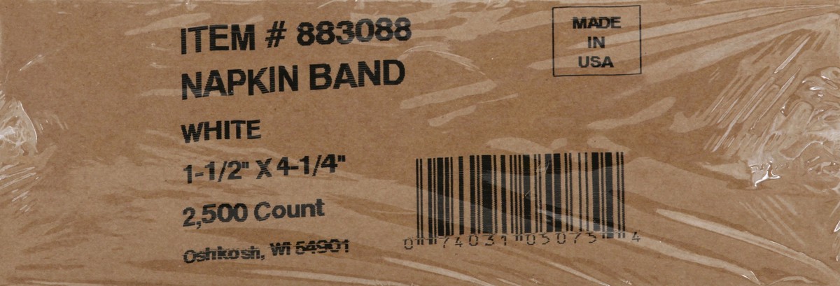 slide 1 of 11, R3 Papercraft White Napkin Band 2500 ea, 2500 ct