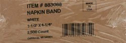 R3 Papercraft White Napkin Band 2500 ea