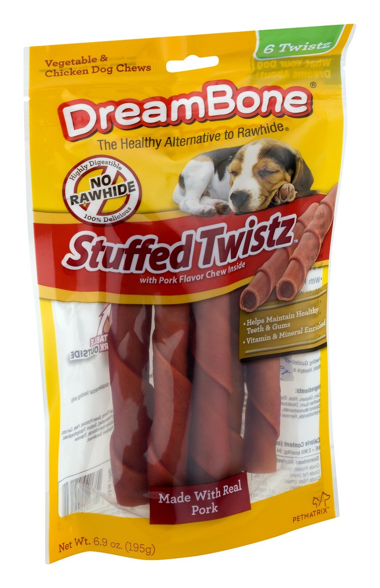 slide 6 of 10, DreamBone Stuffed Twistz Vegetable & Chicken Chews - 6 CT, 6 ct