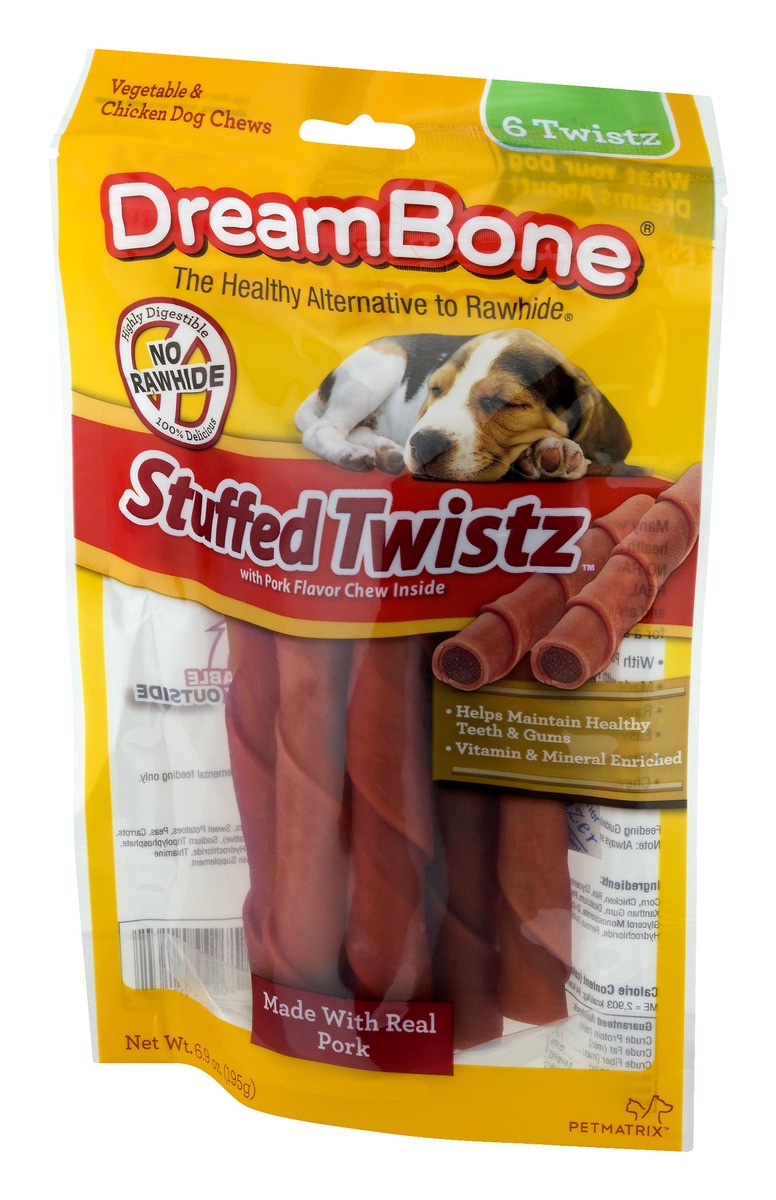 slide 2 of 10, DreamBone Stuffed Twistz Vegetable & Chicken Chews - 6 CT, 6 ct