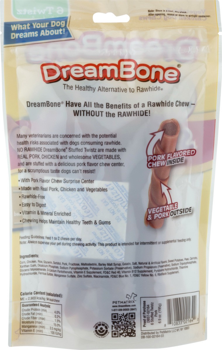 slide 9 of 10, DreamBone Stuffed Twistz Vegetable & Chicken Chews - 6 CT, 6 ct