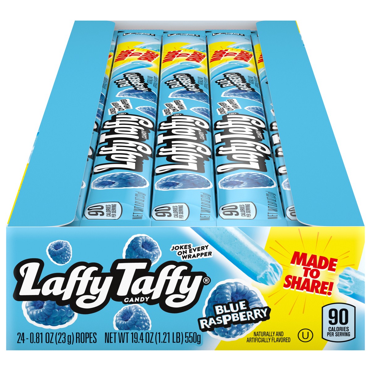 slide 2 of 14, Laffy Taffy Blue Raspberry Candy 24 - 0.81 oz Packs, 24 ct