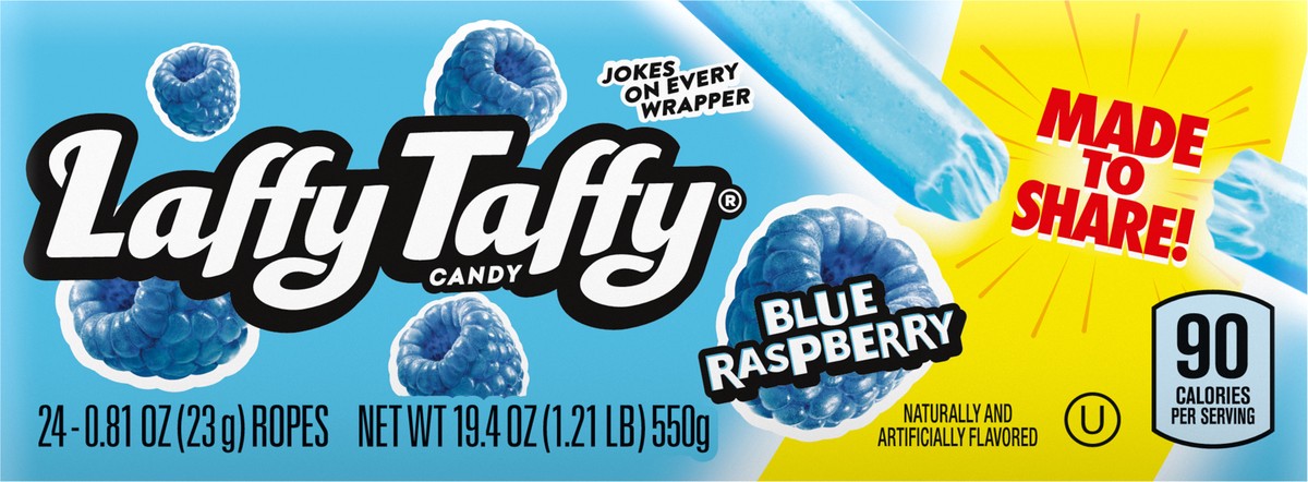 slide 5 of 14, Laffy Taffy Blue Raspberry Candy 24 - 0.81 oz Packs, 24 ct
