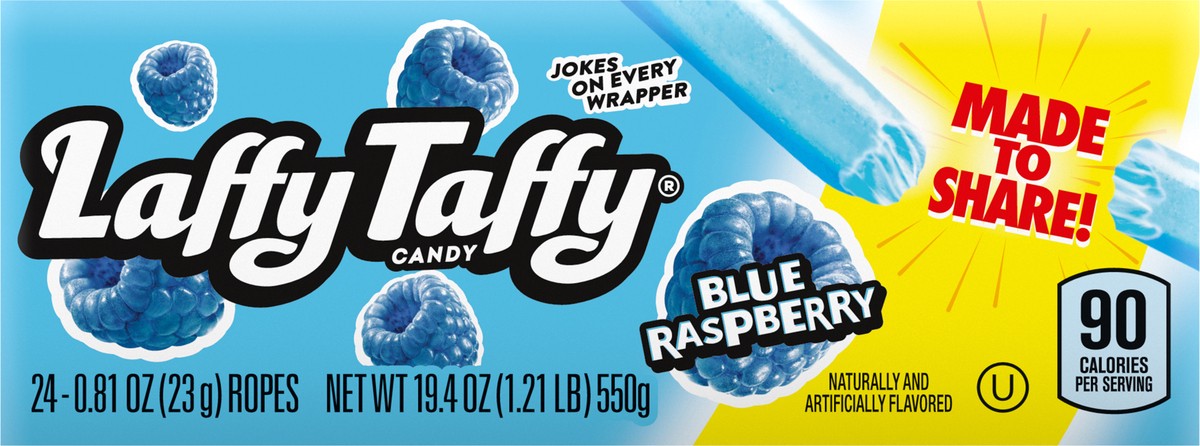 slide 7 of 14, Laffy Taffy Blue Raspberry Candy 24 - 0.81 oz Packs, 24 ct