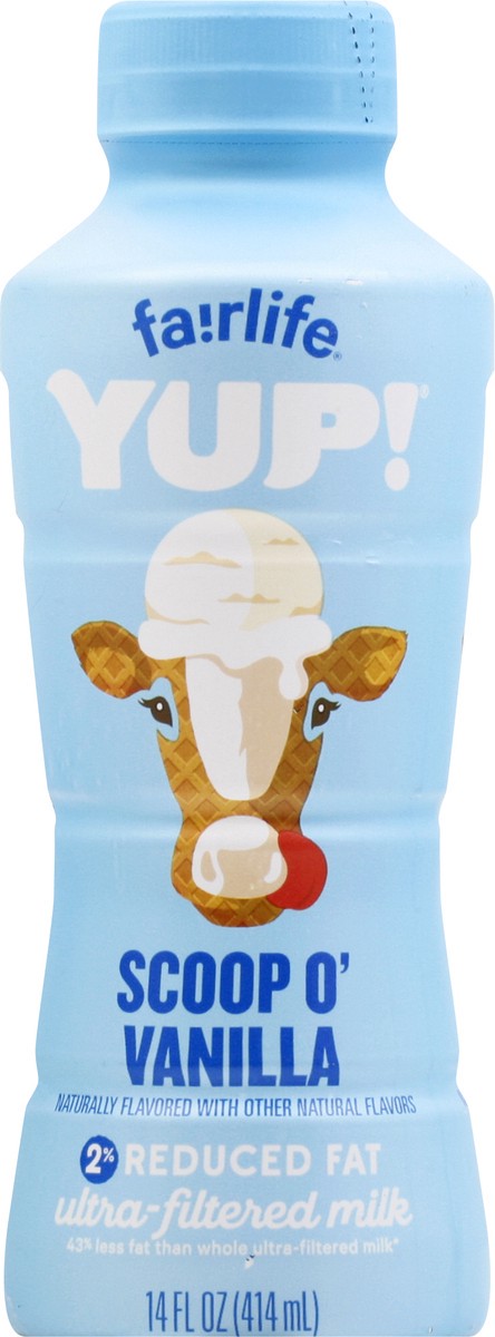 slide 8 of 9, fairlife Yup! Reduced Fat 2% Milkfat Ultra-Filtered Scoop O' Vanilla Milk 14 oz, 14 oz