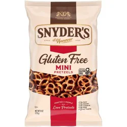 Snyder's of Hanover Gluten Free Mini Pretzels - 8oz: No Artificial Colors, No High Fructose Corn Syrup, Vegan