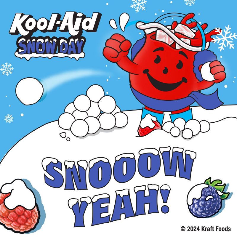 slide 8 of 9, Kool-Aid Snow Day Brrr Berry Juice Drink - 10pk/6 fl oz Pouches, 10 ct; 6 fl oz