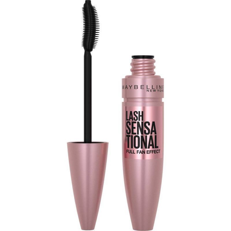 slide 1 of 9, Maybelline Lash Waterproof Sensational Lengthening Mascara - Washable Blackest Black - 0.32 fl oz, 0.32 fl oz