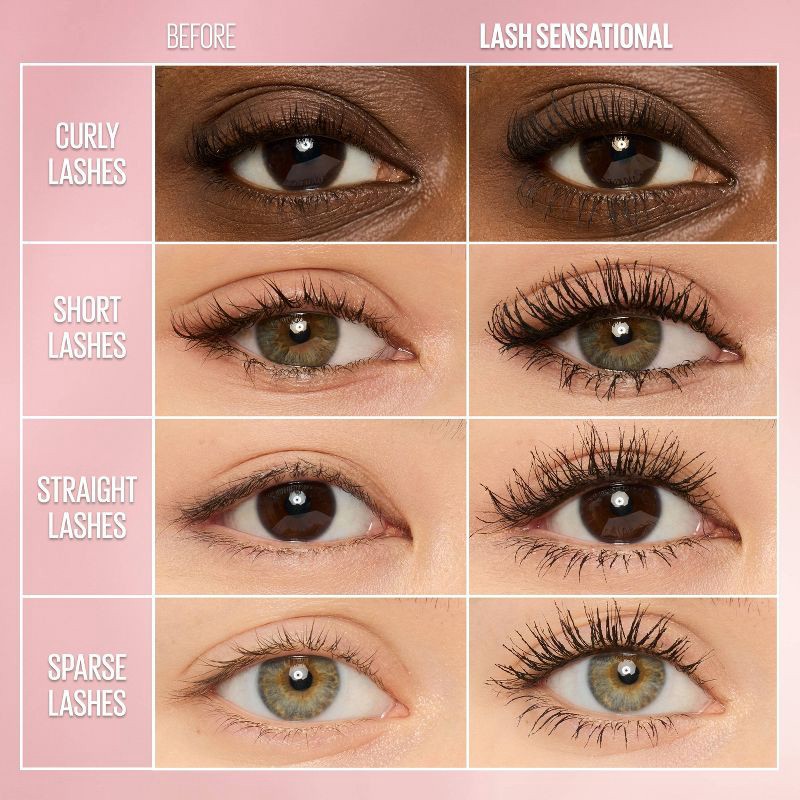 slide 3 of 10, Maybelline Lash Sensational Lengthening Mascara - Washable Brownish Black - 0.32 fl oz, 0.32 fl oz