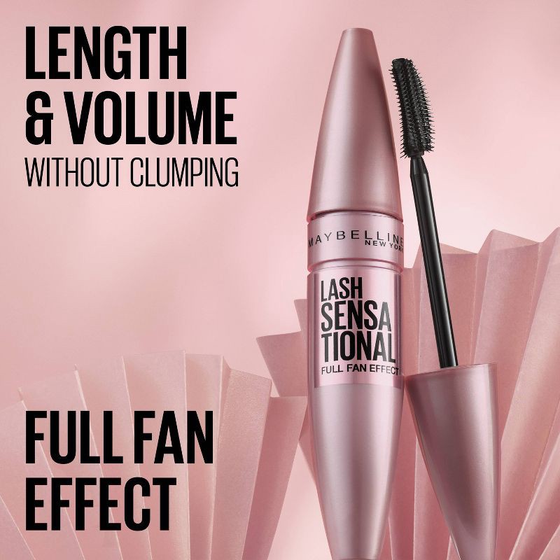 slide 8 of 10, Maybelline Lash Sensational Lengthening Mascara - Washable Brownish Black - 0.32 fl oz, 0.32 fl oz