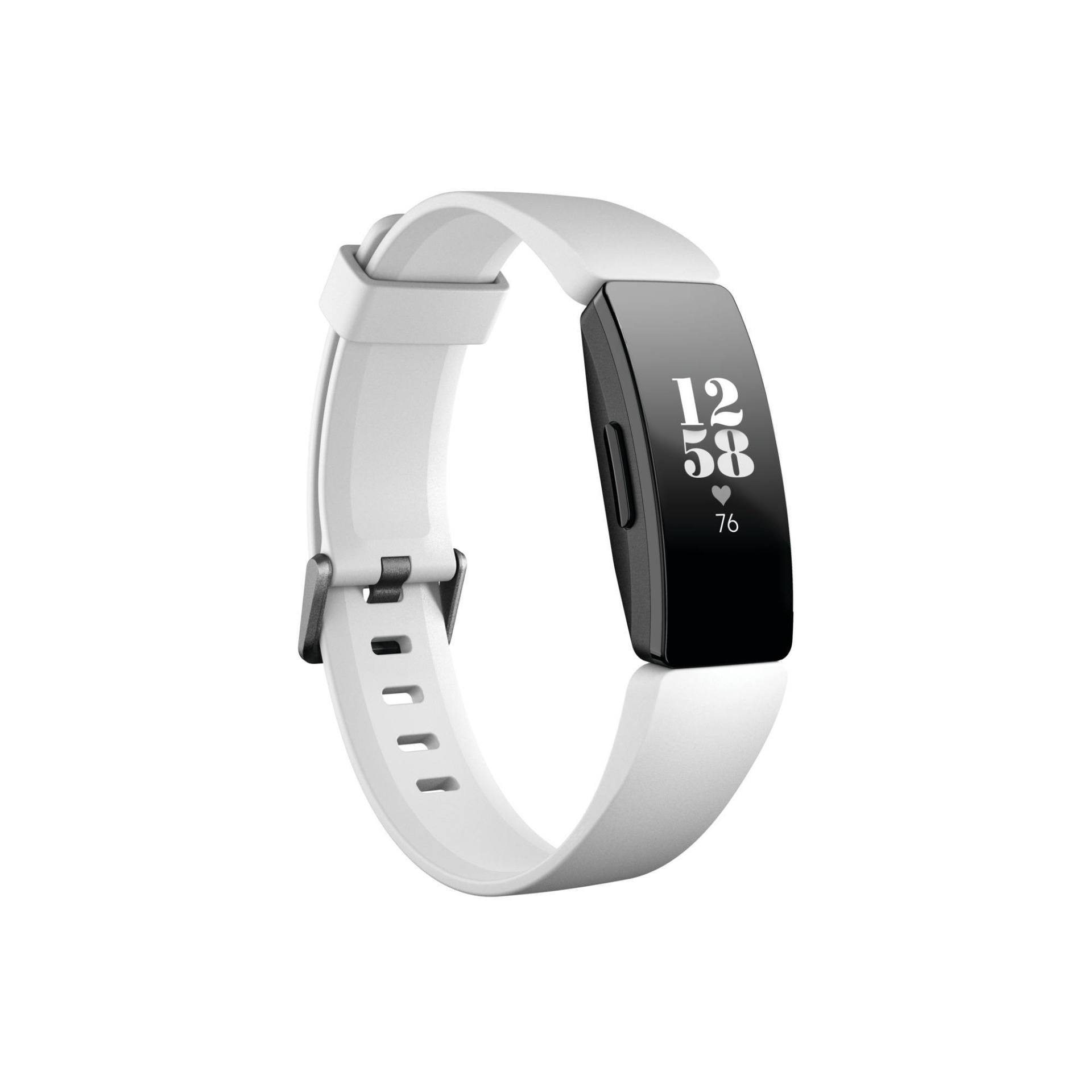 slide 1 of 6, Fitbit Inspire HR Activity Tracker with Small Large Band - White, 1 ct