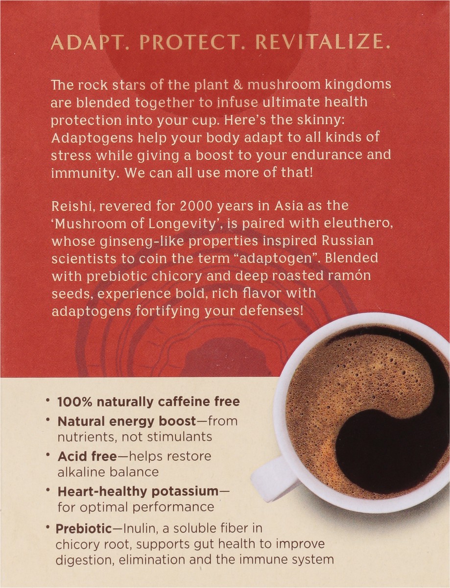 slide 5 of 9, Teeccino French Roast Mushroom Tea Bags Reishi Eleuthero Herbal Tea 10 ea, 10 ct