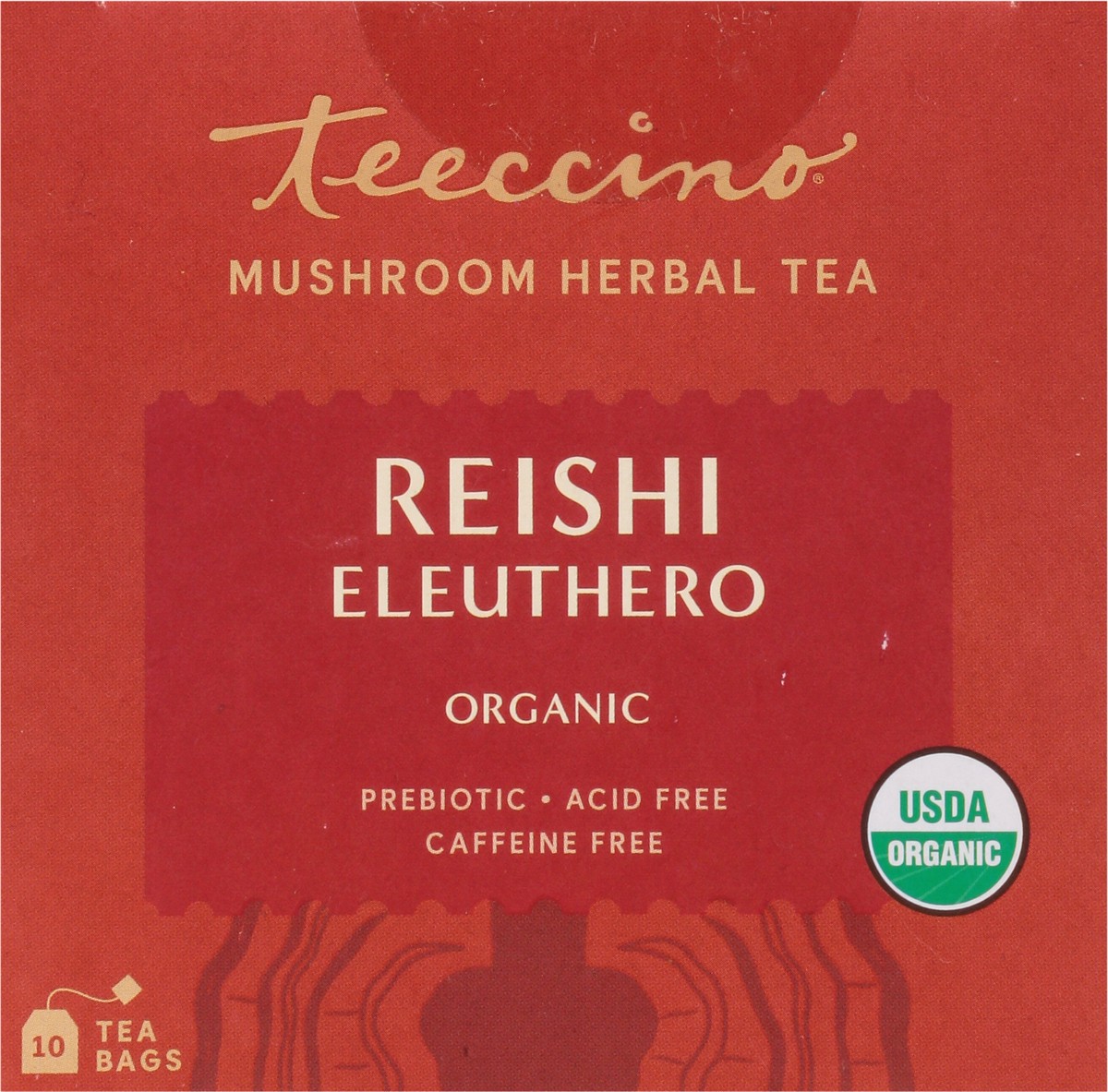 slide 9 of 9, Teeccino French Roast Mushroom Tea Bags Reishi Eleuthero Herbal Tea 10 ea, 10 ct
