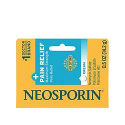 Neosporin Pain Relieving Cream First Aid Antibiotic Dual Action Maximum Strength - 0.5 Oz
