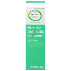 Signature Select/care Ointment Antibiotic First Aid Bacitracin - 1 Oz
