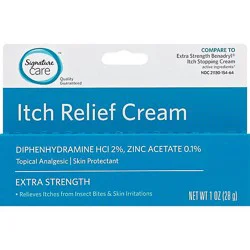Signature Select/care Cream Itch Relief Topical Analgesic Skin Protectant Extra Strength - 1 Oz