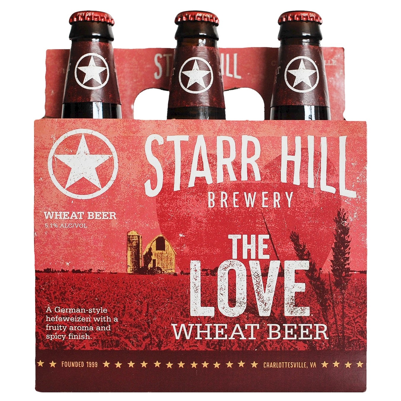 slide 1 of 1, Starr Hill Brewery Starr Hill Love Wheat Beer - 6pk/12 fl oz Cans, 6 ct; 12 fl oz