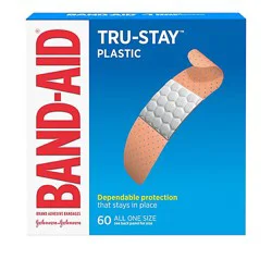 Band-Aid Brand Adhesive Bandages Plastic Strips All One Size - 60 Count
