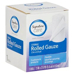 Signature Select/care Gauze Rolled Sterile Flexible 2in X 2.5yd - Each