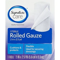 Signature Select/care Gauze Rolled Sterile Flexible 2in X 2.5yd - Each