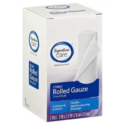 Signature Select/care Gauze Rolled Sterile Flexible 3in X 2.5yd - Each