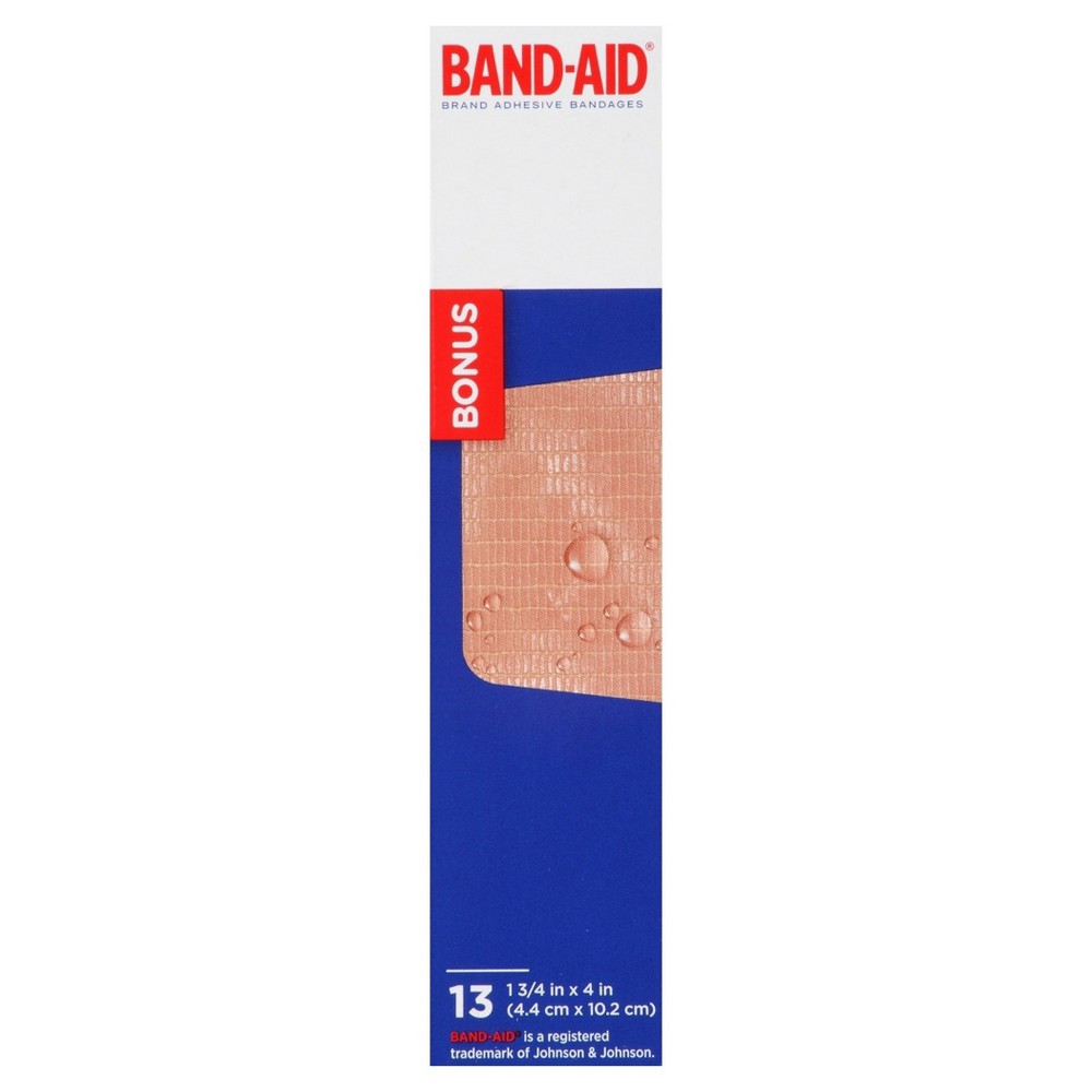 slide 3 of 6, BAND-AID Brand Adhesive Bandages Tough Strips Waterproof Extra Large - 10 Count, 10 ct