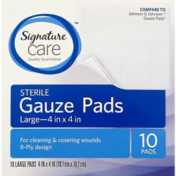 Signature Select/care Gauze Pads Sterile Large - 10 Count