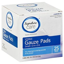 Signature Select/care Gauze Pads Sterile Small - 25 Count