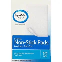 Signature Select/care Non Stick Pads Sterile Medium - 10 Count