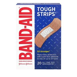 Band-Aid Brand Adhesive Bandages Tough Strips All One Size - 20 Count