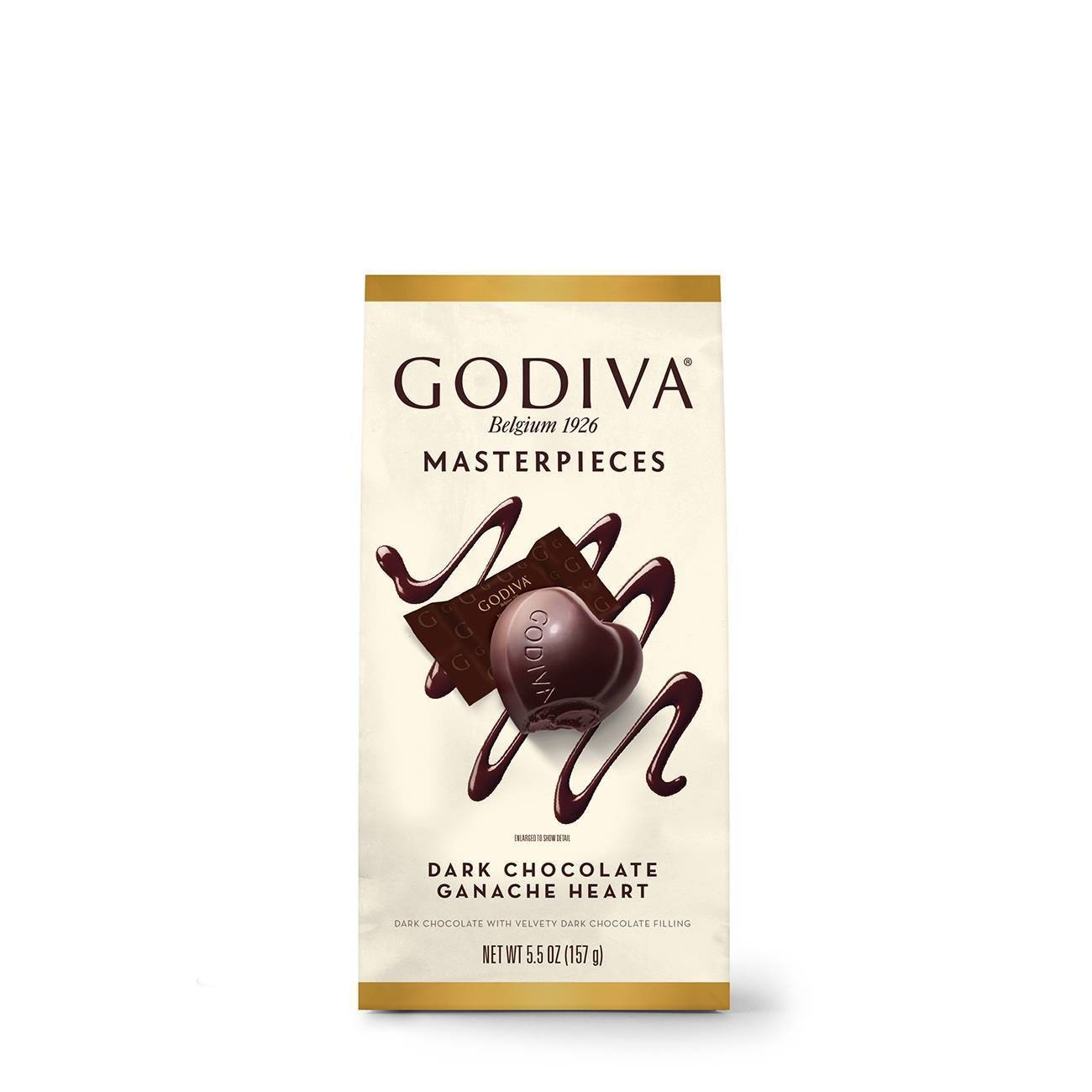 slide 1 of 4, Godiva Masterpieces Dark Chocolate Ganache Heart, 5.5 oz