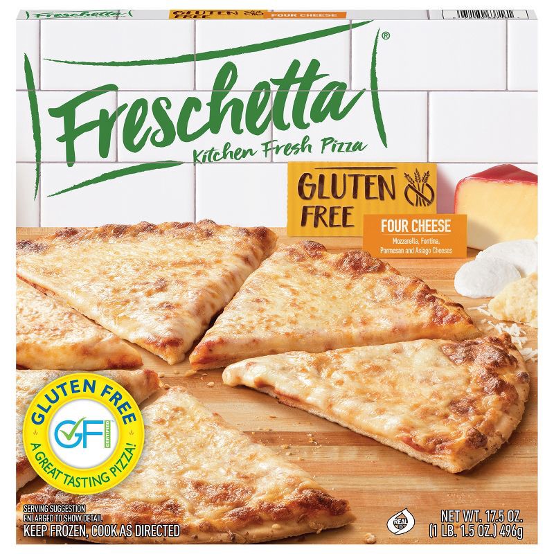 slide 1 of 7, Freschetta Four Cheese Medley Gluten Free Thin Crust Frozen Pizza - 17.5oz, 17.5 oz