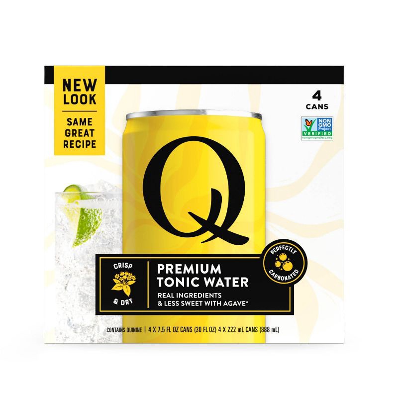 slide 2 of 6, Q Mixers Tonic Water - 4pk/222ml Cans, 4 ct, 222 ml