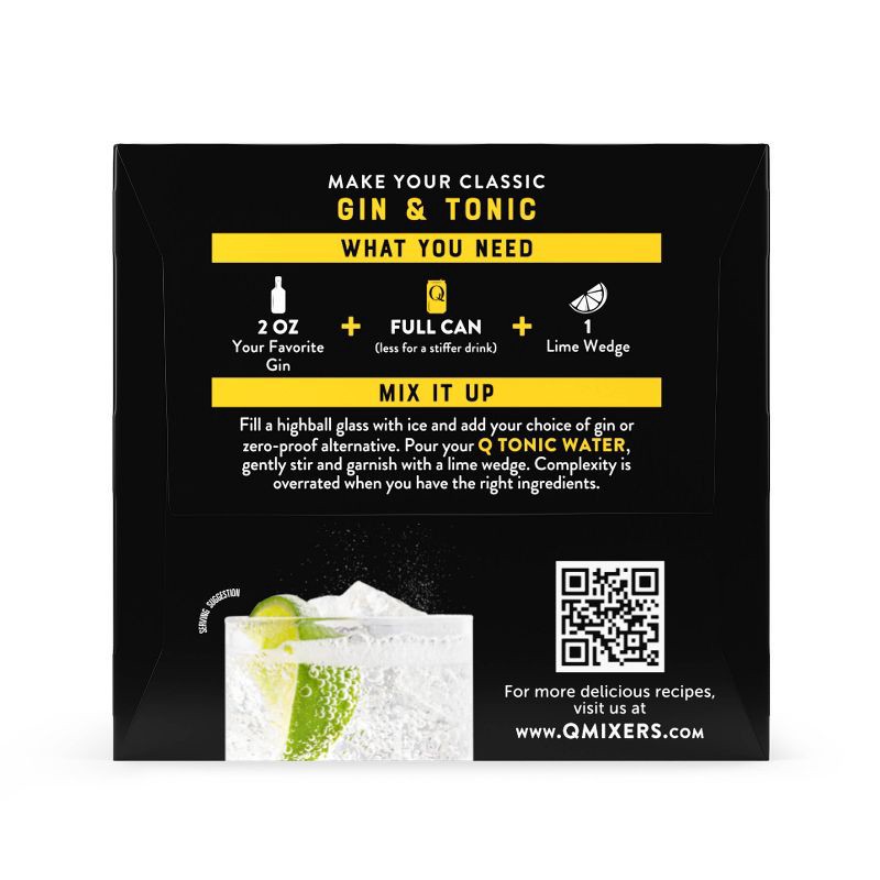 slide 5 of 6, Q Mixers Tonic Water - 4pk/222ml Cans, 4 ct, 222 ml