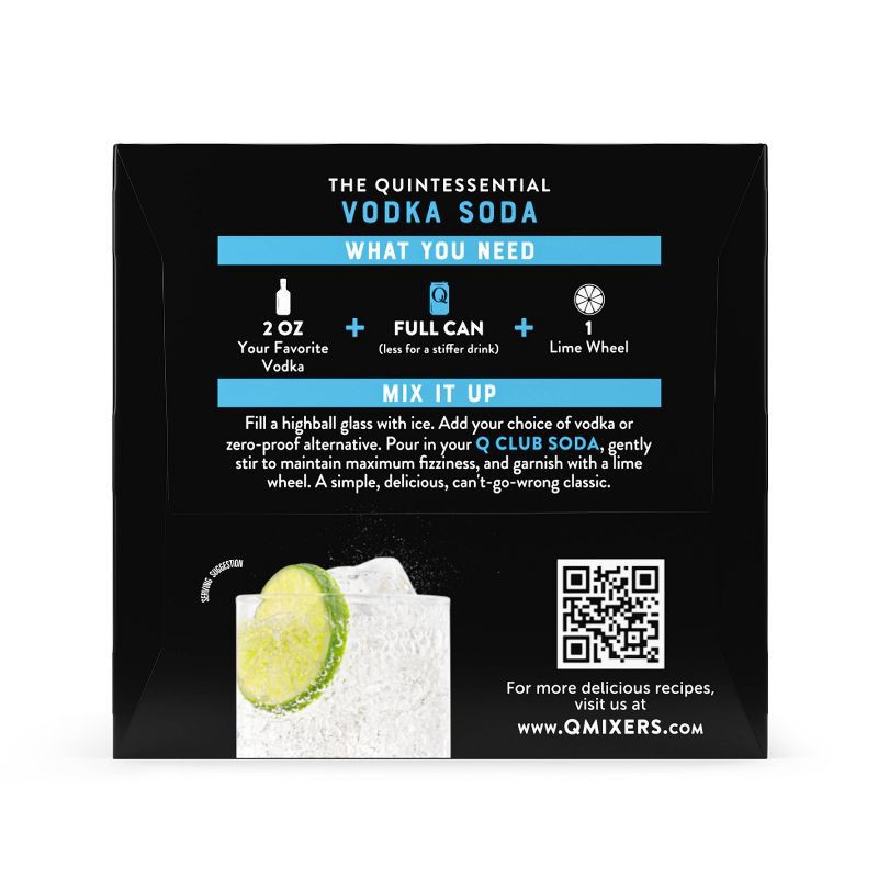 slide 5 of 6, Q Mixers Club Soda - 4pk/222ml Cans, 4 ct, 222 ml