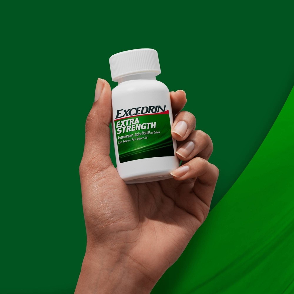 slide 4 of 6, Excedrin Extra Strength Pain Reliever Caplets - Acetaminophen/Aspirin (NSAID), 50 ct