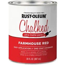 Rust-Oleum Chalked Ultra Matte Paint - Quart, Farmhouse Red