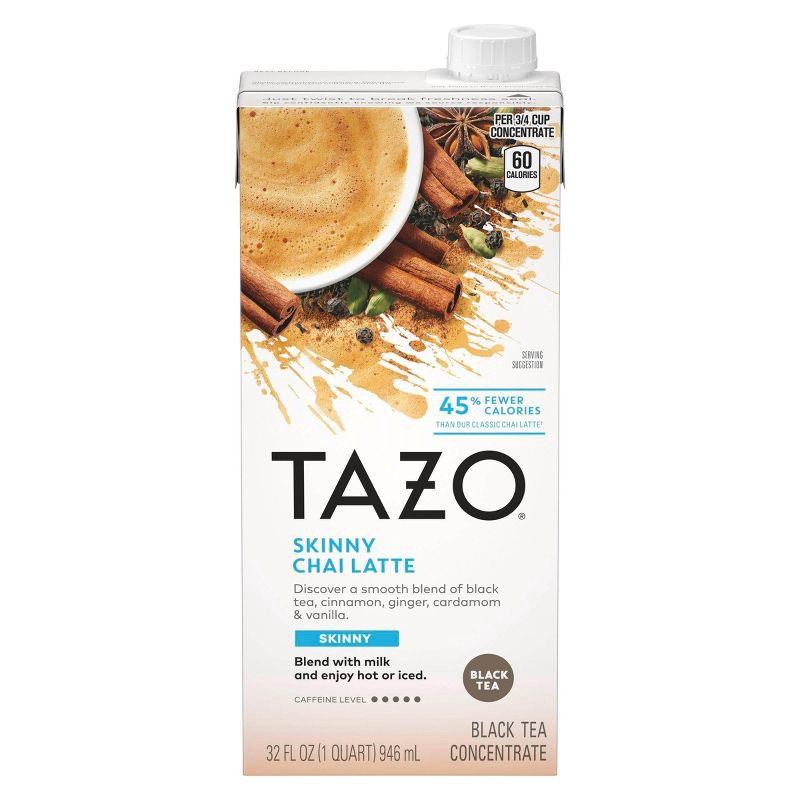 slide 3 of 6, Tazo Skinny Latte Chai Black Tea concentrate - 32 fl oz, 32 fl oz