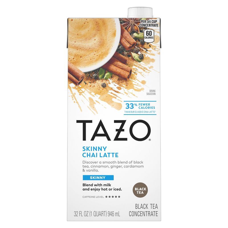 slide 1 of 6, Tazo Skinny Latte Chai Black Tea - 32 fl oz, 32 fl oz