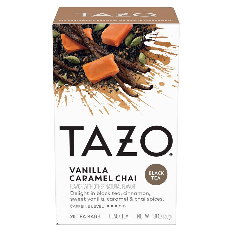 slide 1 of 10, Tazo Chai Vanilla Caramel Black Tea - 20ct, 20 ct