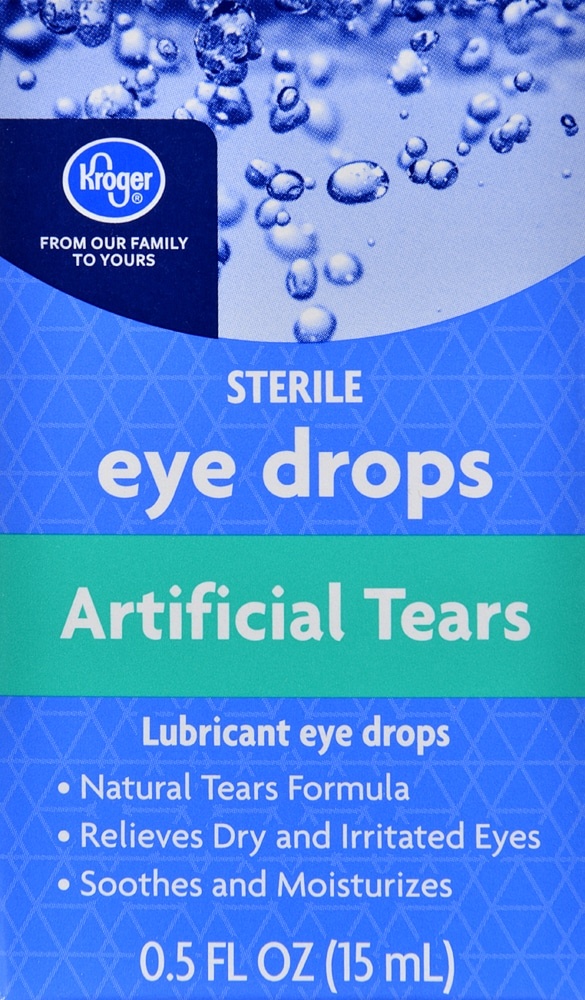 slide 1 of 1, Kroger Artificial Tears Eye Drops, 0.5 fl oz