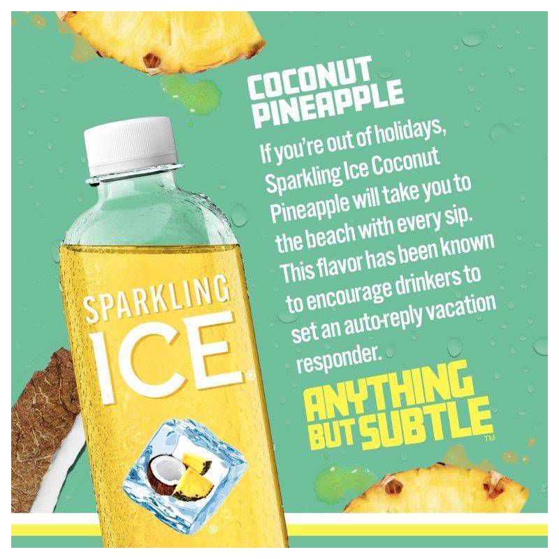 slide 2 of 6, Sparkling Ice Coconut Pineapple - 17 fl oz Bottle, 17 fl oz