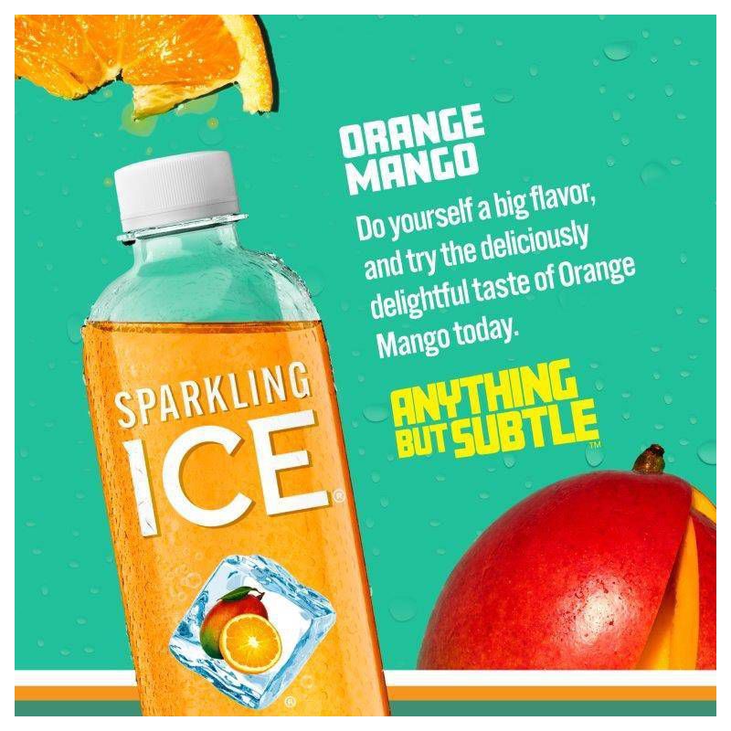 slide 2 of 6, Sparkling Ice Orange Mango - 17 fl oz Bottle, 17 fl oz