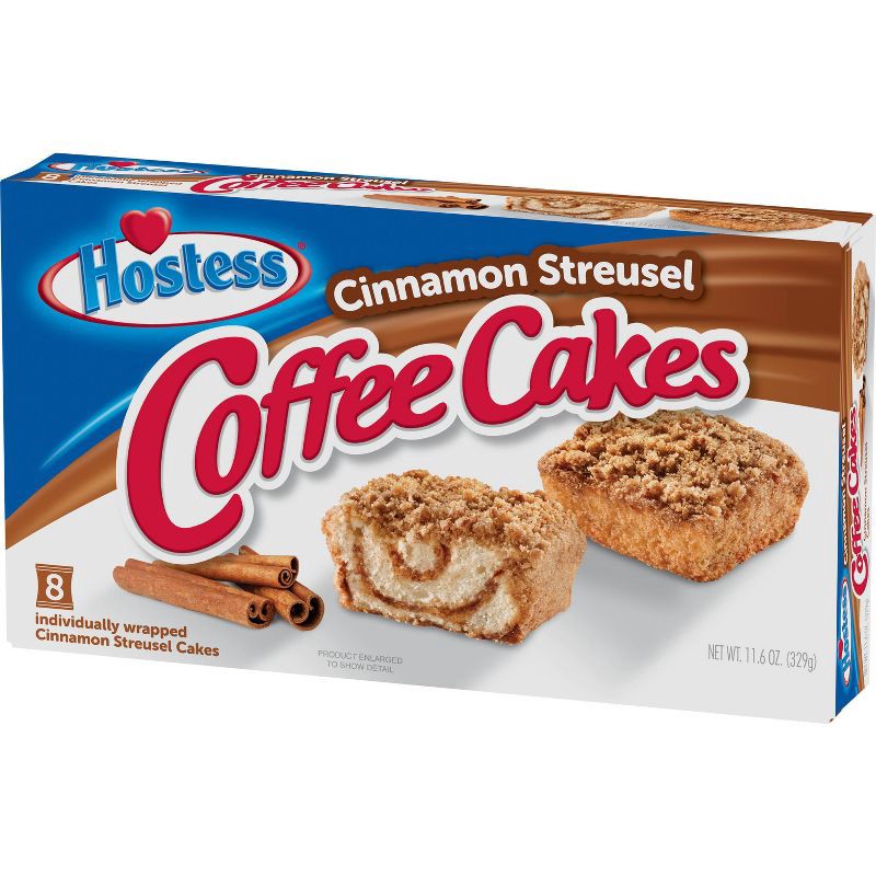 slide 8 of 14, Hostess Cinnamon Streusel Coffee Cake - 8ct/11.6oz, 8 ct; 11.6 oz