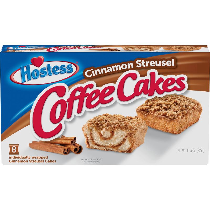slide 9 of 14, Hostess Cinnamon Streusel Coffee Cake - 8ct/11.6oz, 8 ct; 11.6 oz