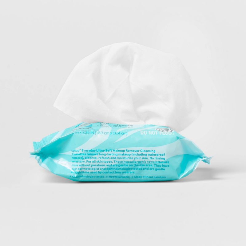 slide 4 of 9, Everyday Ultra-Soft Makeup Remover Cleansing Towelettes - Scented - 50ct - up&up™, 50 ct